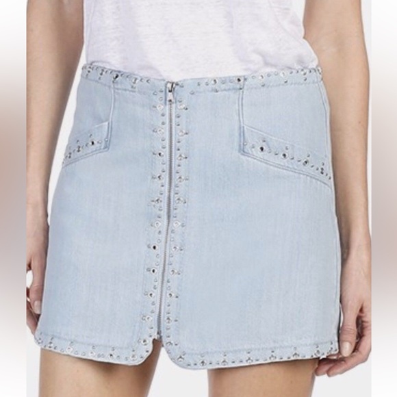 PAIGE Dresses & Skirts - Paige Rosie HW Hattie Zip Skirt Katie Embellished Size 4 (27)